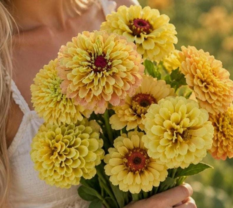 Zinnia Queeny Lemon Peach, vintage toned, Zinnia elegans annuelle, Queen Lime peach, speciality zinnia, annuelle, zinnia elegans
