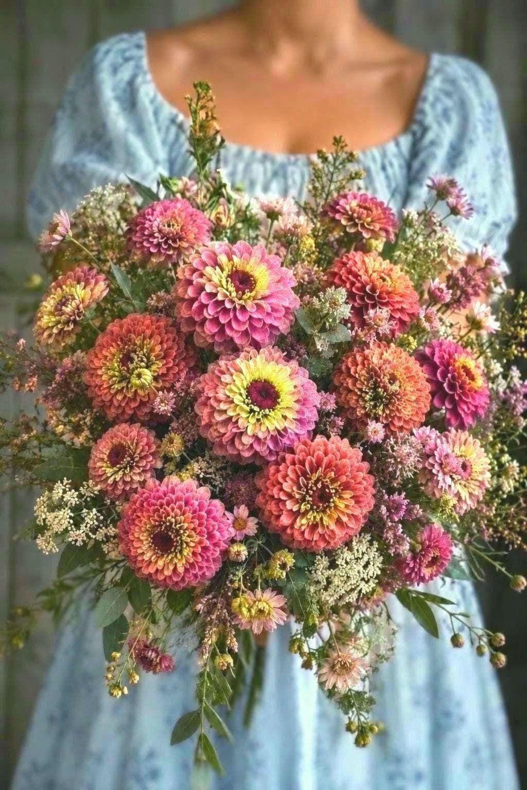 Zinnia ‘Queen Lime Red’